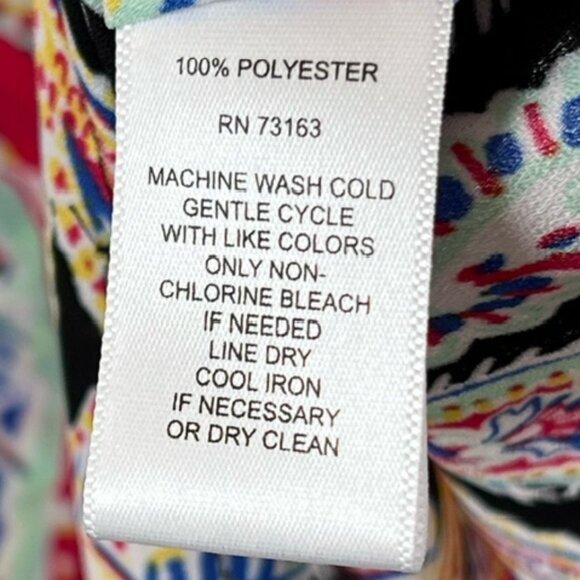 SPENSE Paisley Longline Tunic High Low Hem with Deep Vents Plus Size 2X - Picture 7 of 7